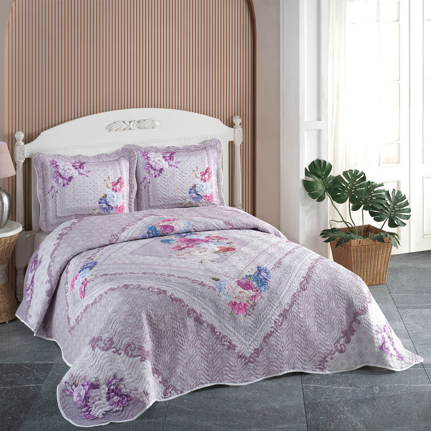 Örtüm Monica Çift Kişilik Kapitone Yatak Örtüsü