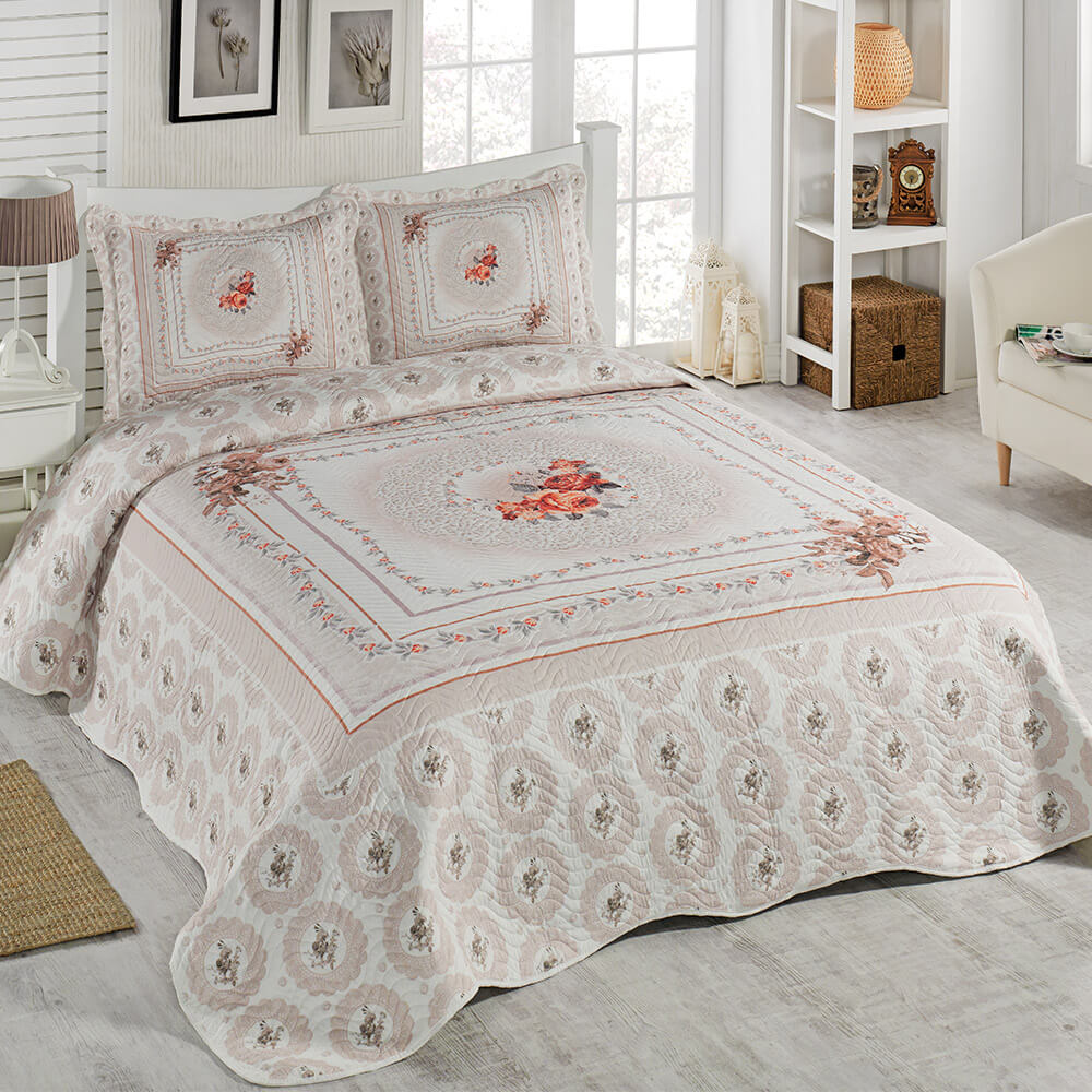 Örtüm Rosemary Çift Kişilik Kapitone Yatak Örtüsü