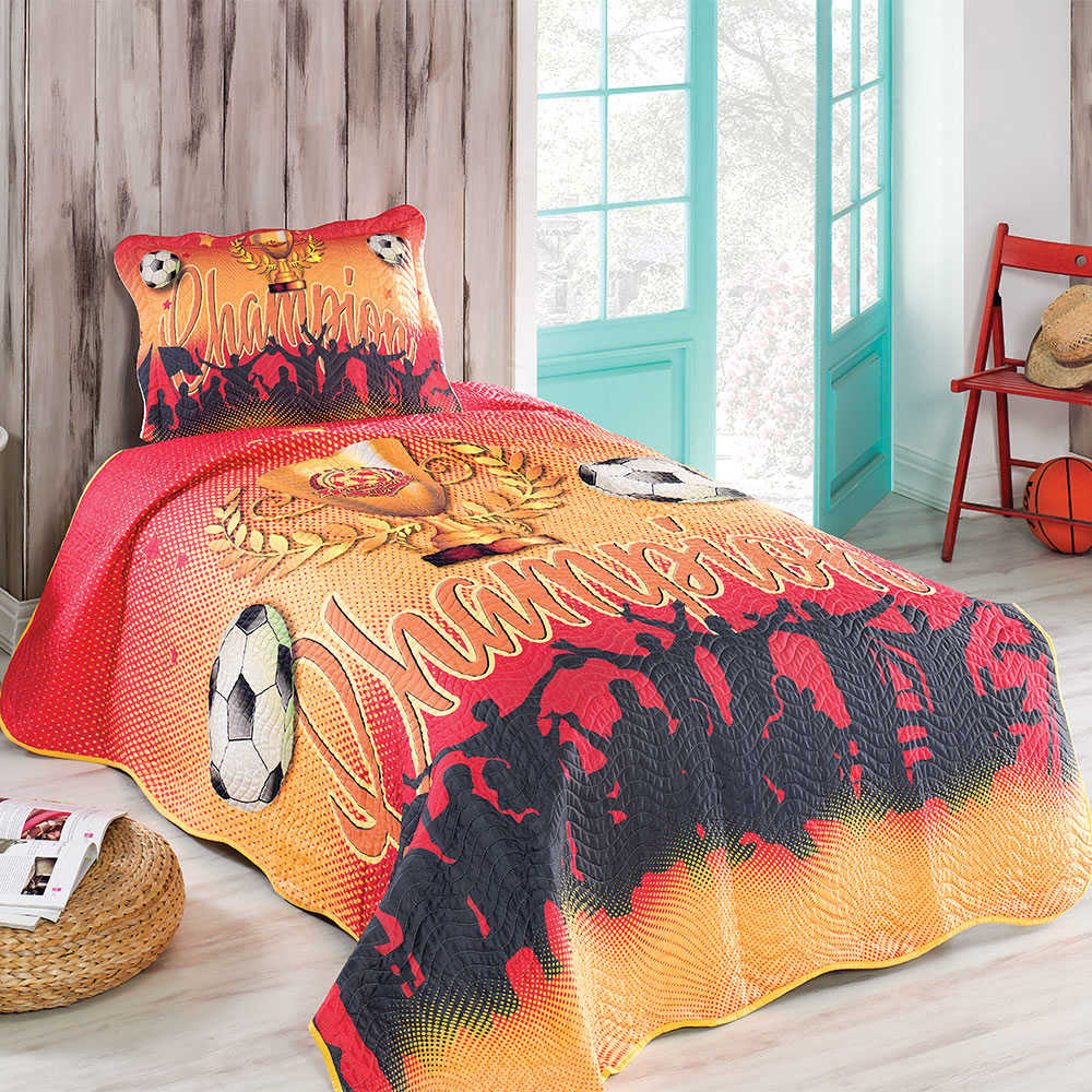 Örtüm Galatasaray Tek Kişilik Kapitone Yatak Örtüsü