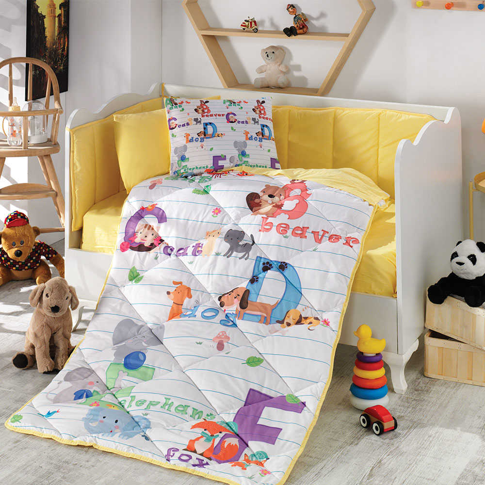 Örtüm Alfabe Bebek Nevresim Takımı